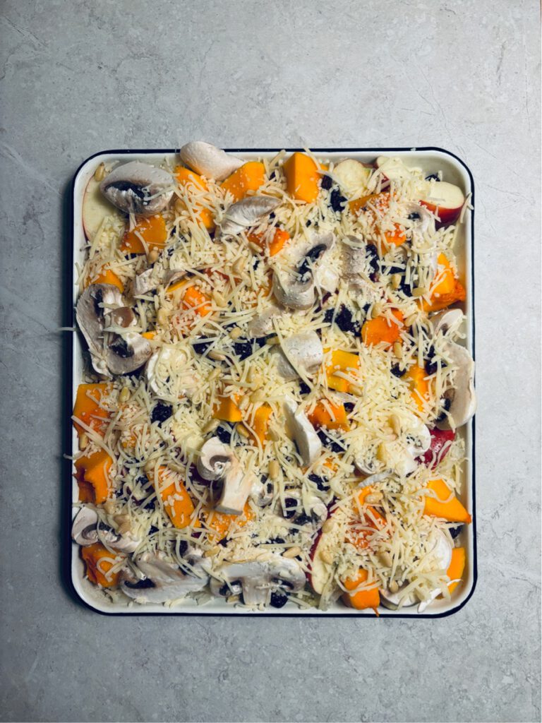 pumpkin sauerkraut traybake