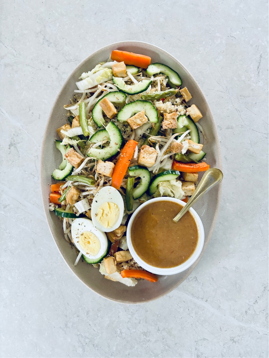 Indonesian gado gado quinoa