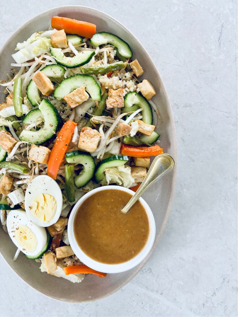 Indonesian gado gado quinoa