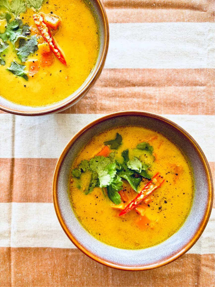 coconut + sweet potato soup