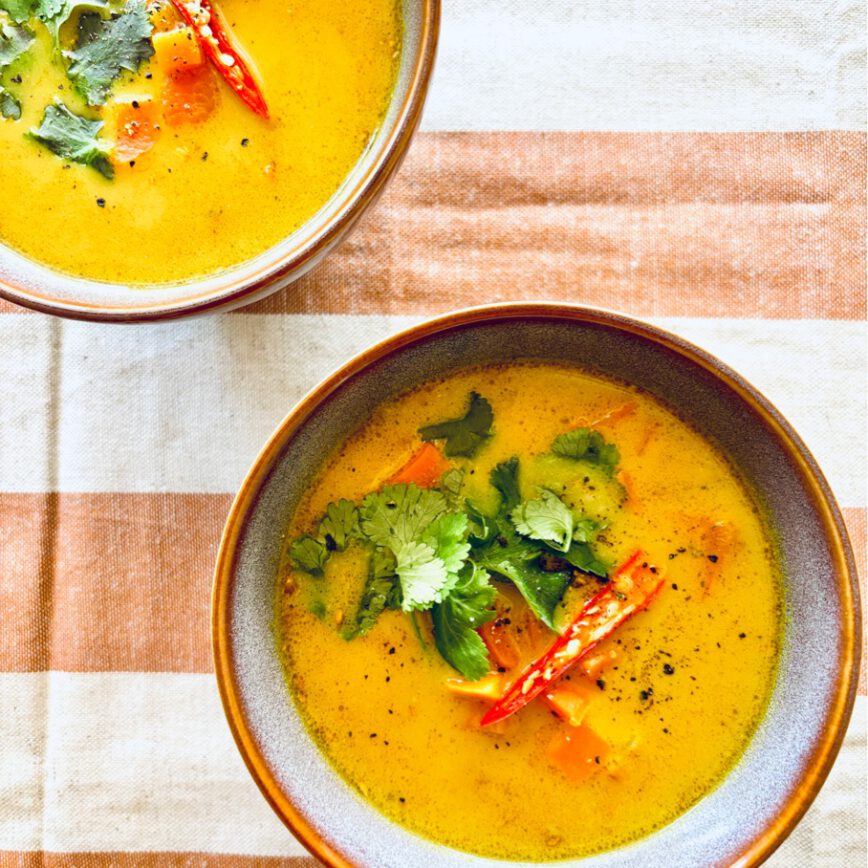 coconut + sweet potato soup