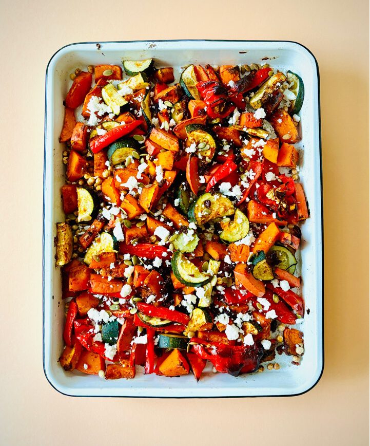 pumpkin traybake with ras el hanout low carb