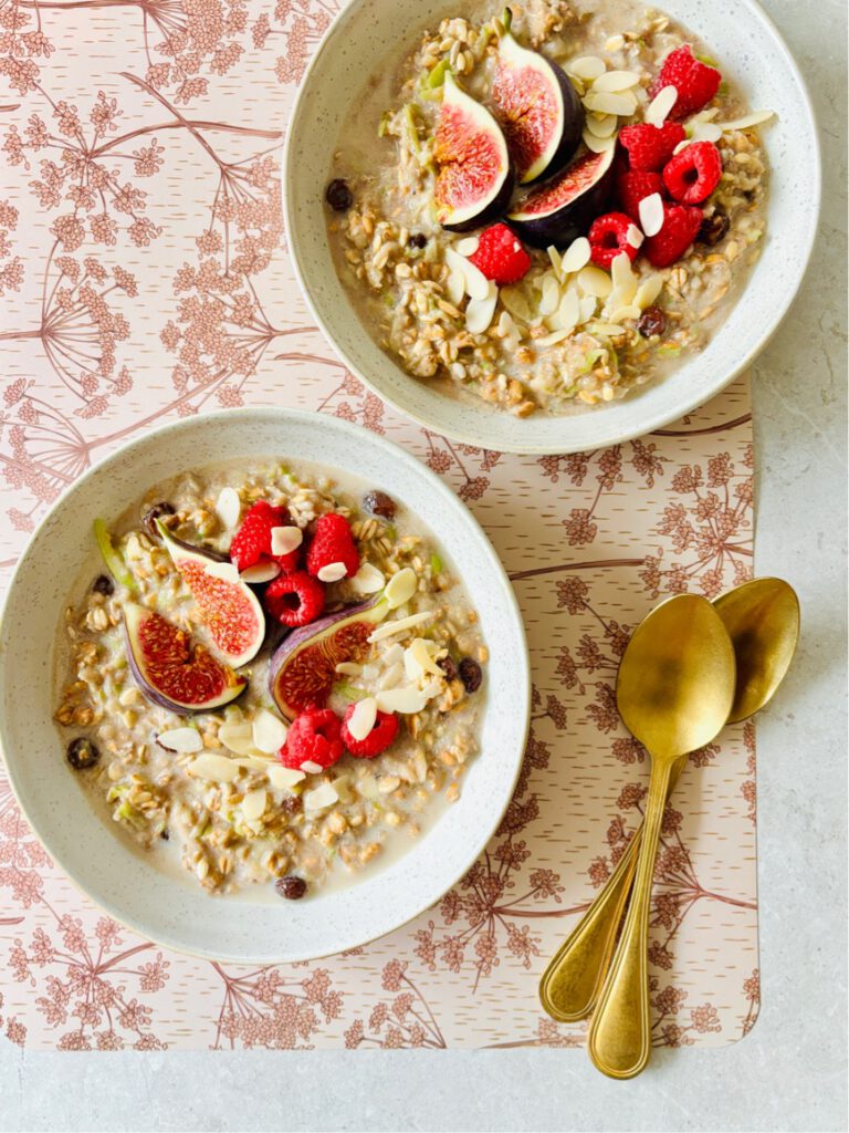 orange banana bircher muesli