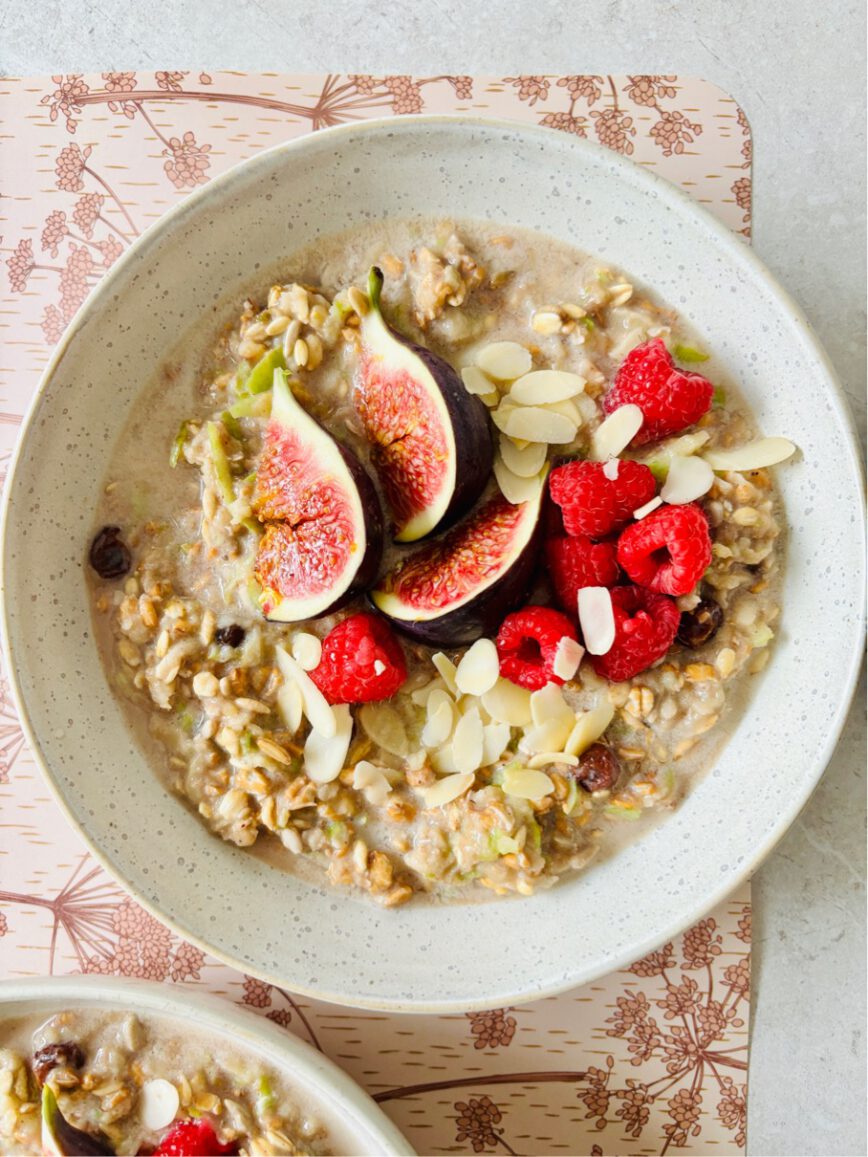 orange banana bircher muesli