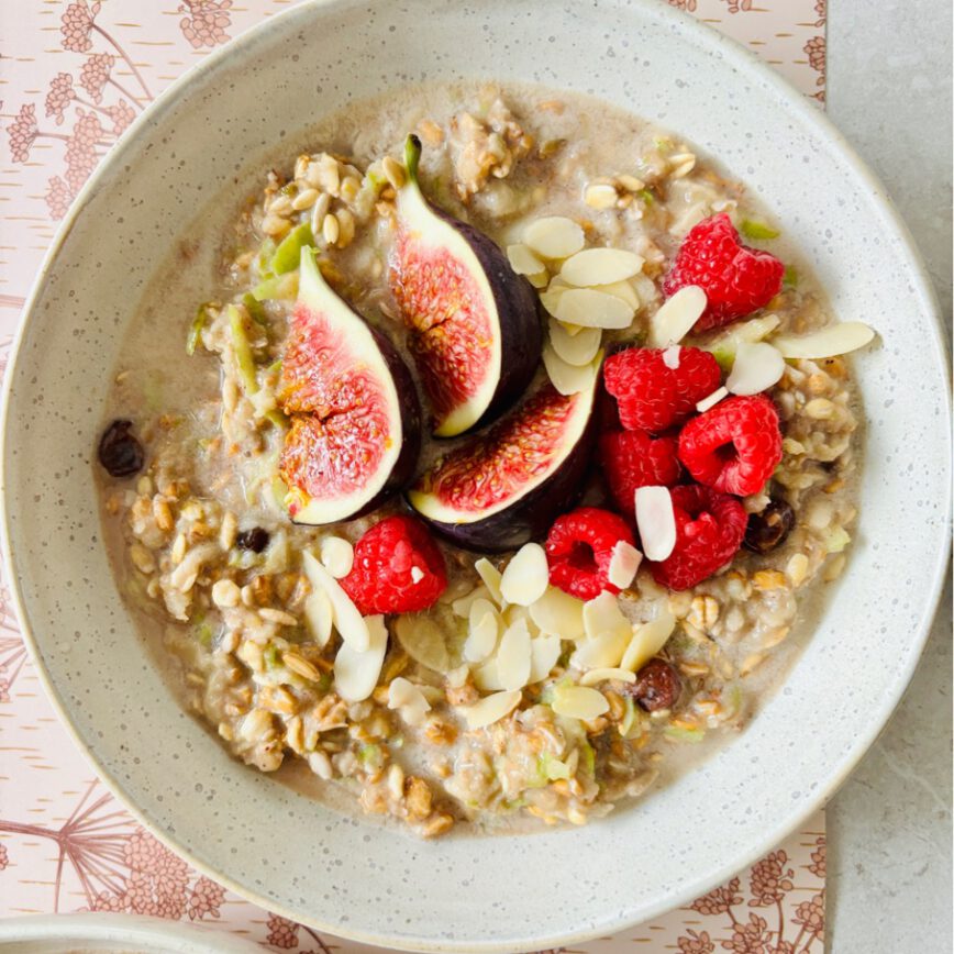 orange banana bircher muesli