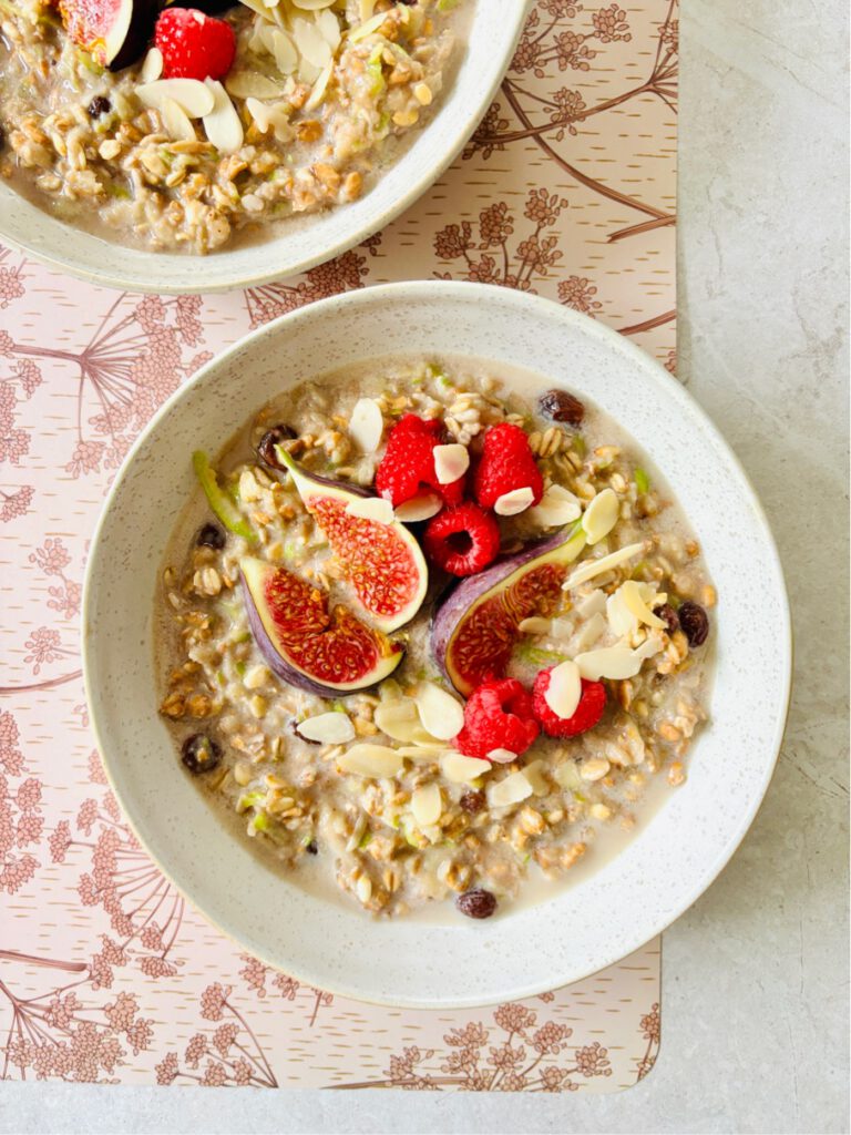 orange banana bircher muesli