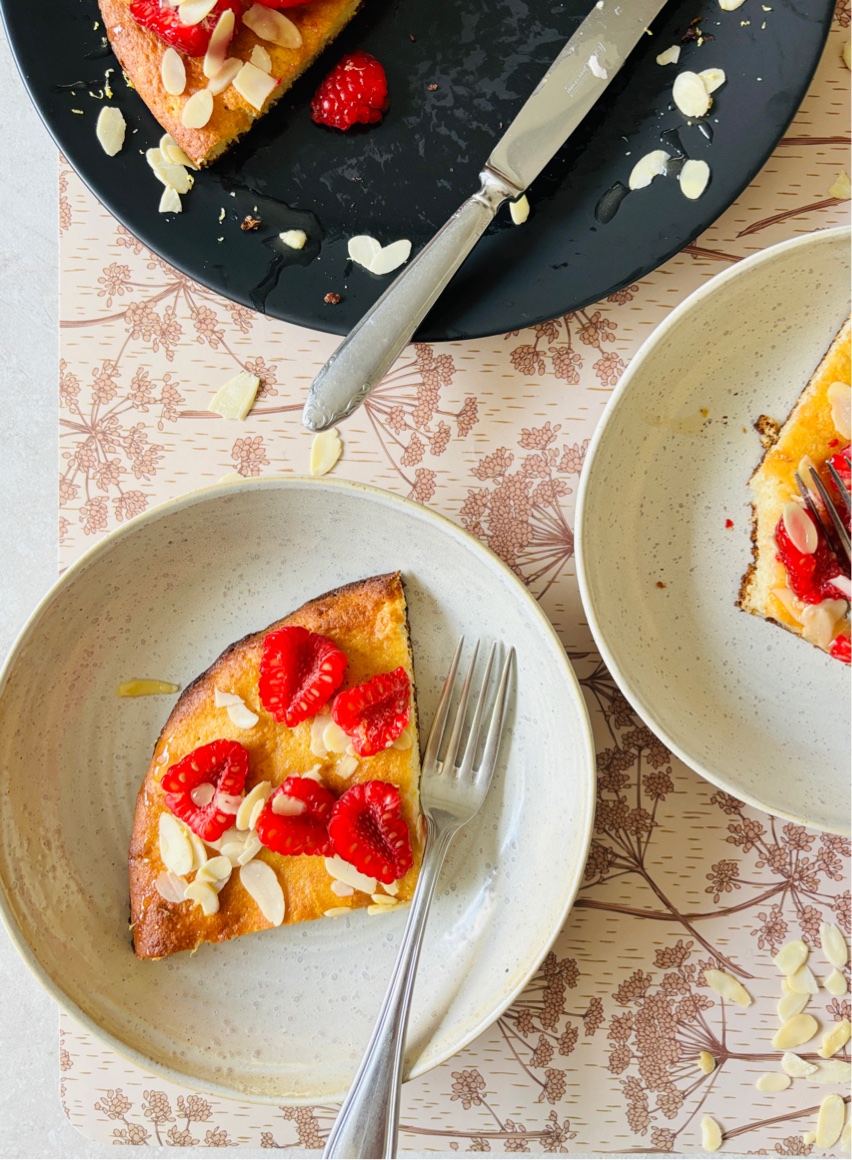 oven pancake with ricotta raspberry and lemon gluten free oat flour