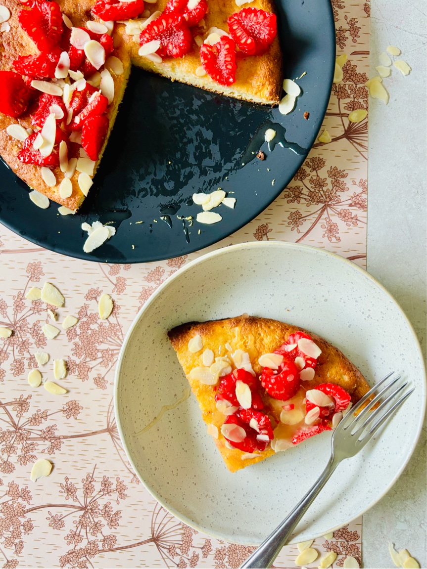 oven pancake with ricotta raspberry and lemon gluten free oat flour