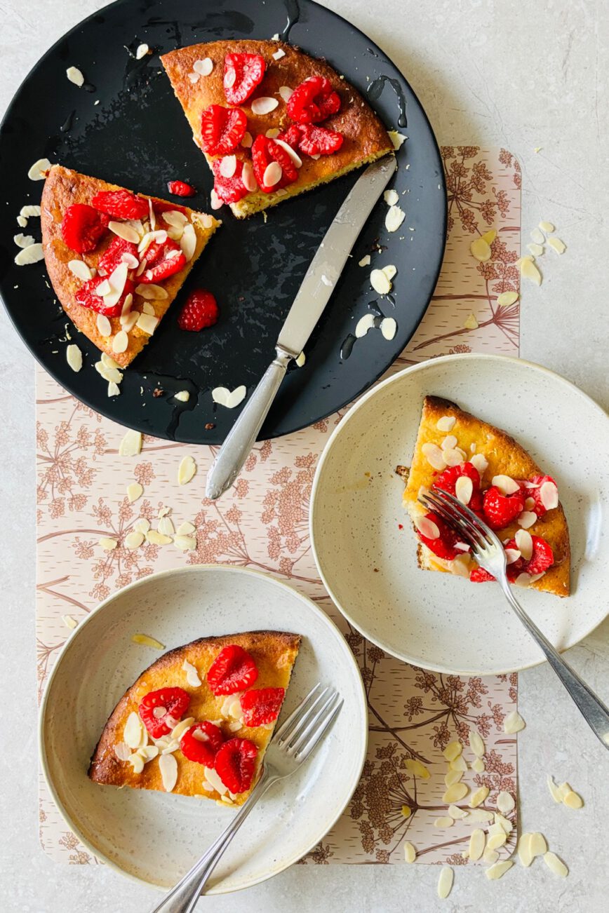 oven pancake with ricotta raspberry and lemon gluten free oat flour